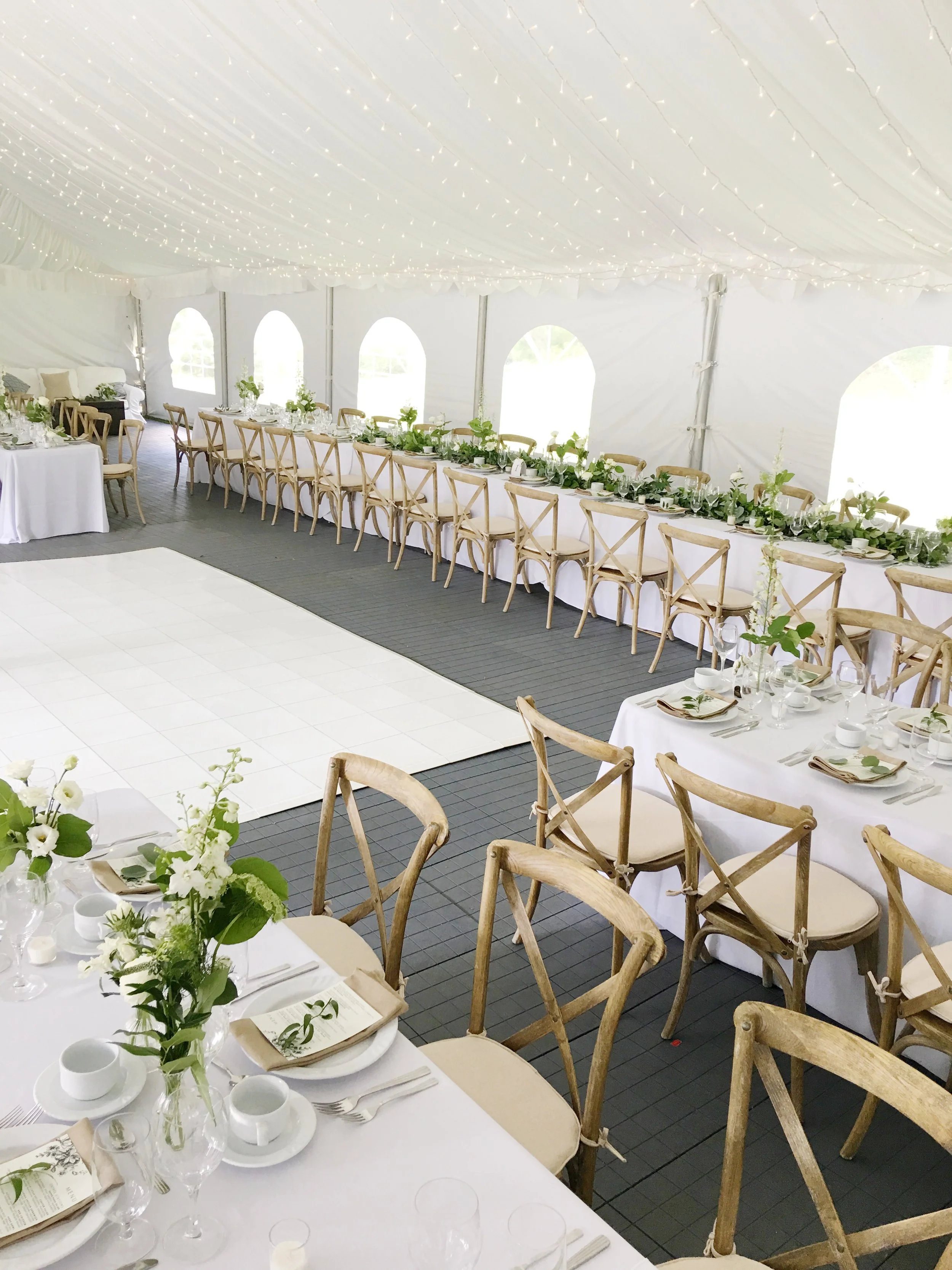 Wedding tent set clearance up